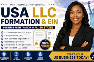 do llc formation, USA business registration, ein, llc filing in all 50 states