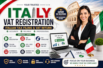 handle italy vat registration, italian tax filing, vat return and tax consulting