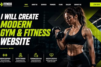 create modern fitness, gym, sports and personal trainer website