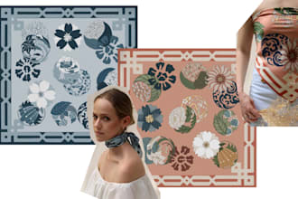 design custom scarf prints and textile patterns