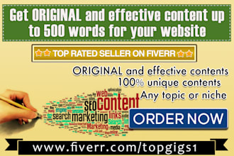 write original and effective content up to 500 words for your website