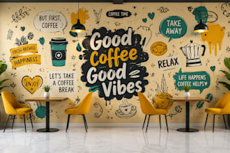 design a colorful wall mural art, graffiti and wall paper in 48 hours