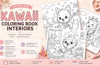 create custom kawaii coloring books based on your niche