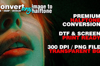 turn your image into detailed halftone artwork
