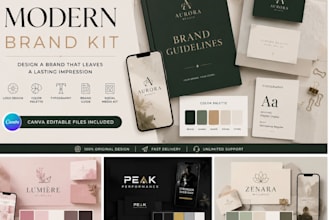 design a modern minimalist brand kit and brand identity