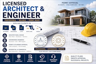 licensed architect, licensed engineer in wyoming wisconsin utah maryland hawaii