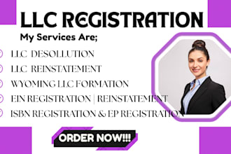form wyoming and delaware llc with full registration support