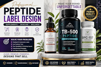 do supplement lablel design, peptide label design, product label design