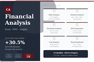 do financial analysis and excel reporting
