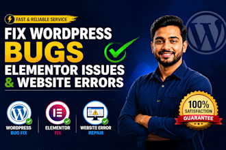 fix wordpress bugs, elementor issues and website errors