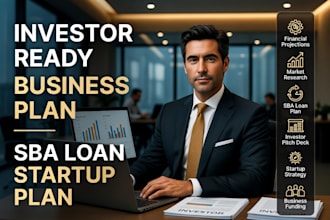 write investor ready business plan and sba loan business plan for startup