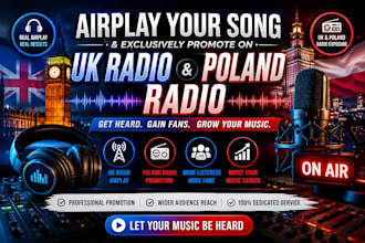 airplay song and exclusively promote on UK radio poland radio
