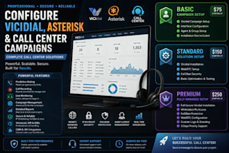 configure vicidial, asterisk and call center campaigns