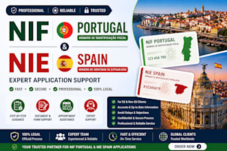 provide expert nif portugal, nie spain application support