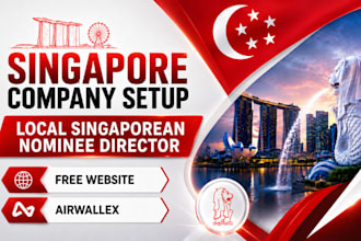 register singapore company with local nominee director, airwallex, website