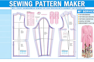 create womenswear sewing pattern grading with garment cad design PDF