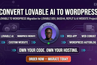 convert lovable ai website to wordpress, lovable to wordpress, lovable ai app