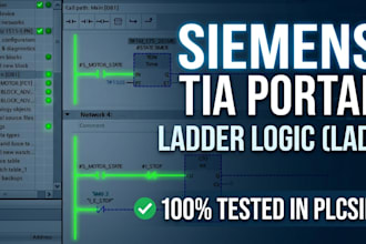 develop and debug siemens tia portal plc logic using ladder diagram