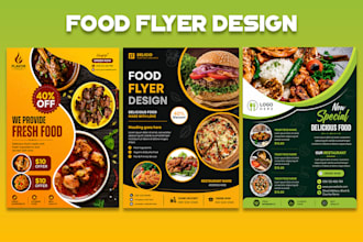 design modern restaurant, food flyer and food promo poster