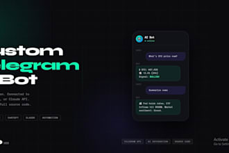build a custom telegram bot with ai integration for your business