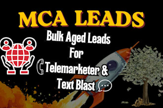 provide bulk mca leads for cold calling and sms