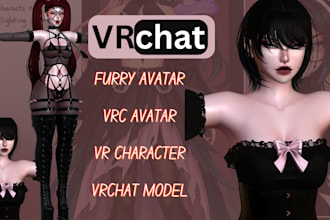 design custom vrchat avatar vrm 3d avatar model anime avatar vrchat commission
