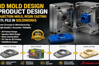 3d mold design product design injection mold resin casting stl file in solidwork