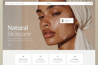 design skincare cosmetics store beauty spa website lipstick shopify store