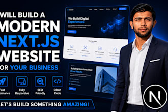 develop SEO optimized next js website with modern UI