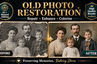 restore, sharpen, and colorize old family photos