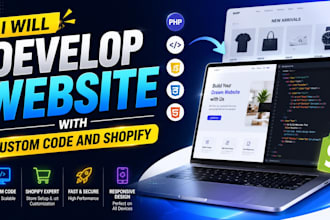 do custom website design and development using ai, shopify, wordpress, or wix