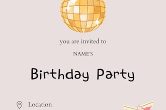 design birthday invitation card