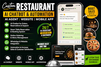 build restaurant ai chatbot custom ai agent ai website and mobile app automation