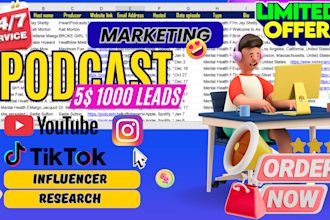 find best instagram, tiktok, youtube influencers email address, podcast list
