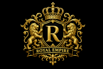 create elegant and regal logo with royal style for your brand