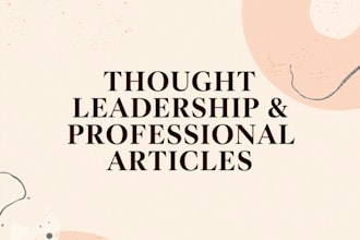 write thought leadership and professional articles