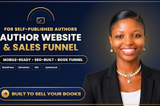 build an author website for self published authors to sell more books