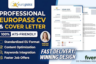 create a professional ats friendly europass CV