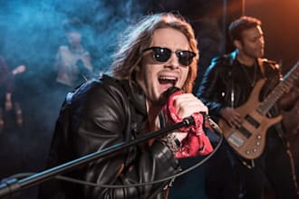 be your powerful male metal singer, rock vocals, scream metal, classic hard rock