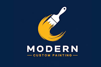 design modern custom painting logo for your business