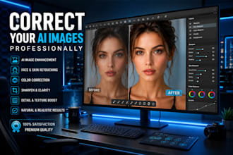 fix, edit, enhance, correct your ai image and photo retouching
