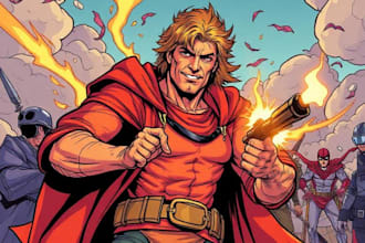 comic book illustration with comic book illustrator
