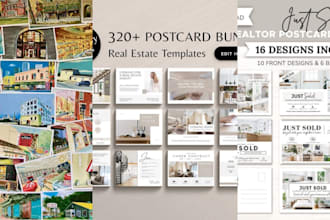 design custom postcard for travel, hotel and real estate, promotional postcard