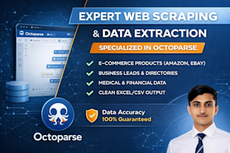 provide professional web scraping and data extraction using octoparse