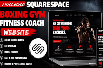 design boxing gym fitness coach website with booking and SEO