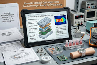 develop wearable pcb medical cartridge heat product design ready for prototyping