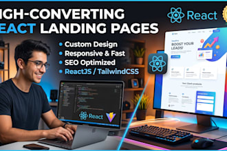 build a responsive react landing page for your business or product