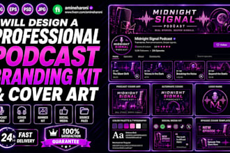 design a professional podcast branding kit and cover art
