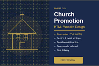 do HTML church promotion for you