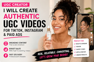 be your ugc creator for beauty and skincare brand